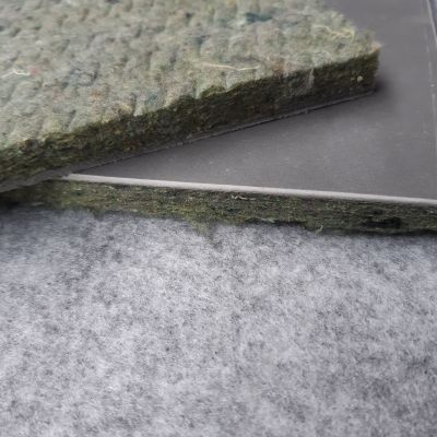 (6) Oldtimer Dämmung mit Schwerschicht Muster 20 x 20 cm